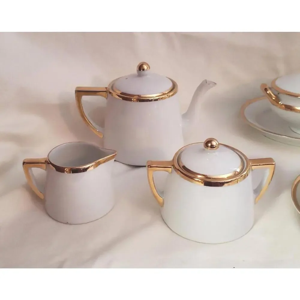 Vintage Noritake Goldena Children's Tea Set for 6 counti